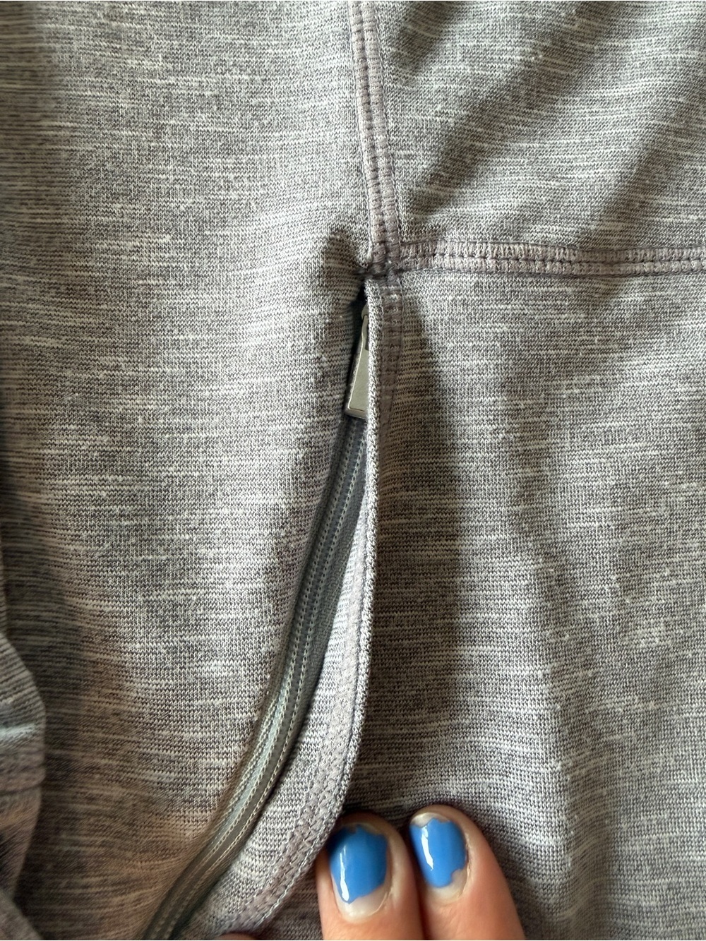 Athleta Women’s Heather Gray Cowl Neck Hooded Pullover Sweatshirt - Picture 5 of 6